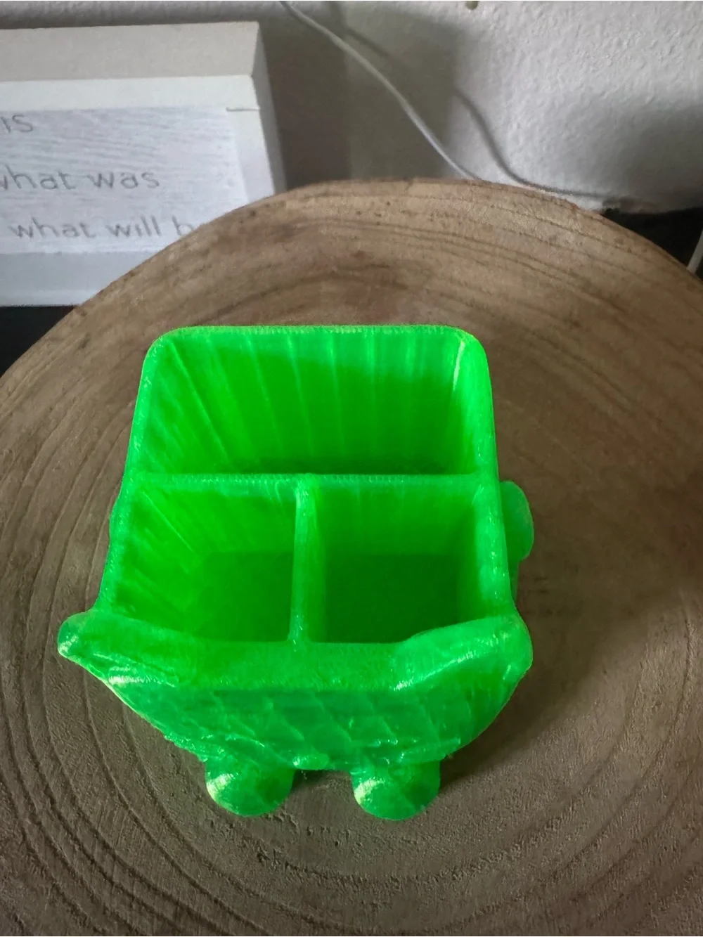 Green Cat Shaped Pen Holder - Unbranded